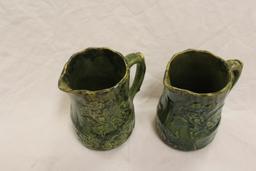 Set of 2 Green Pitchers