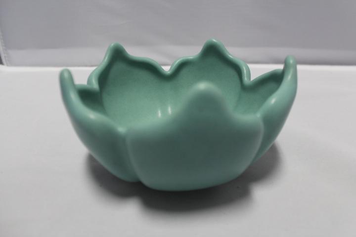 Van Briggle Lotus Bowl, Turquoise