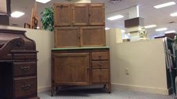 Kitchen Hoosier Wood and Metal.