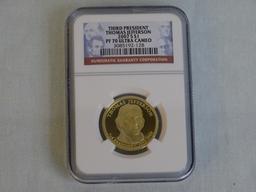 2007 S $1 PRESIDENT COIN - THOMAS JEFFERSON.