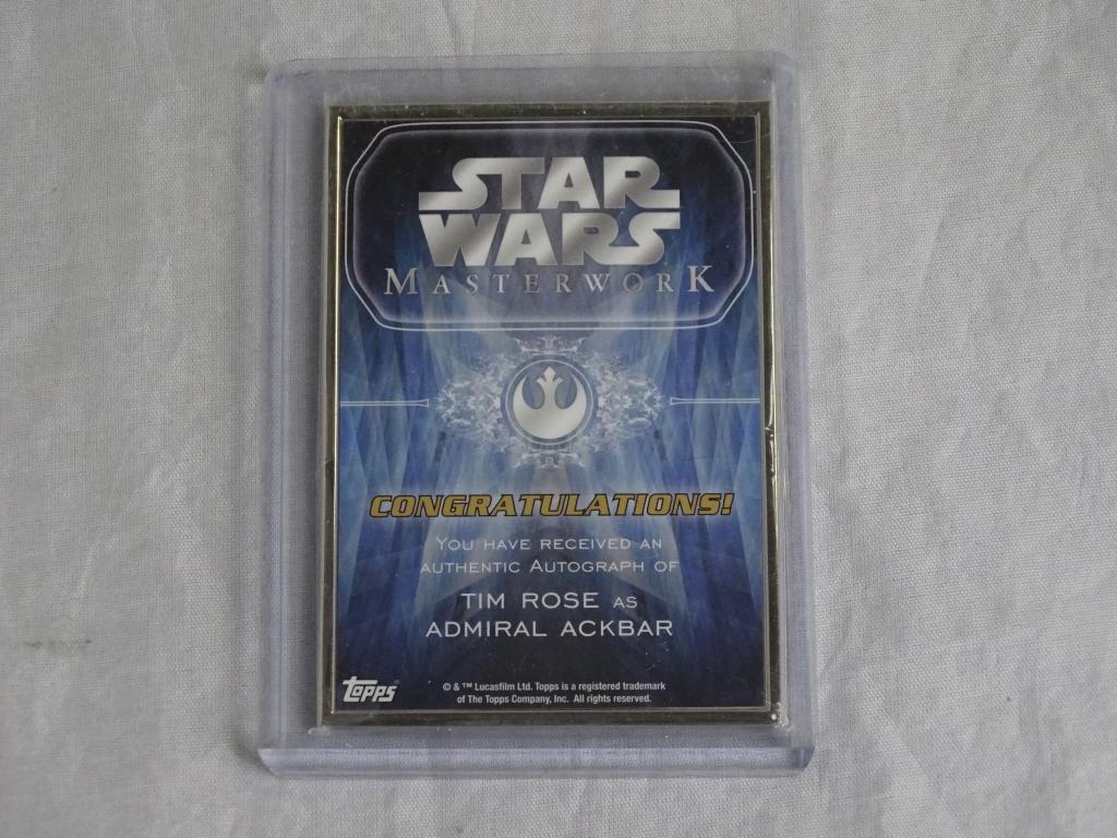 2015 Star Wars Masterwork Autograph Card