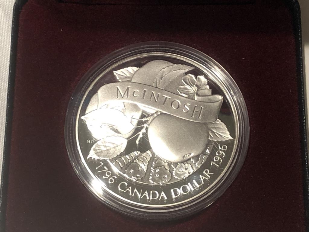 1996 Proof Canadian Silver Dollar.