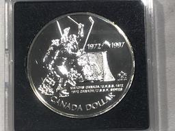 1997 Uncirculated Canadian Dollar. Canada/USSR Match of 1972.