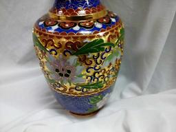 Cloisonne Mini Vase Lotus Flower Chinese Decor