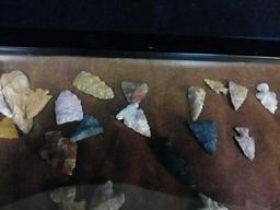 Shadow Box Full of Arrowheads