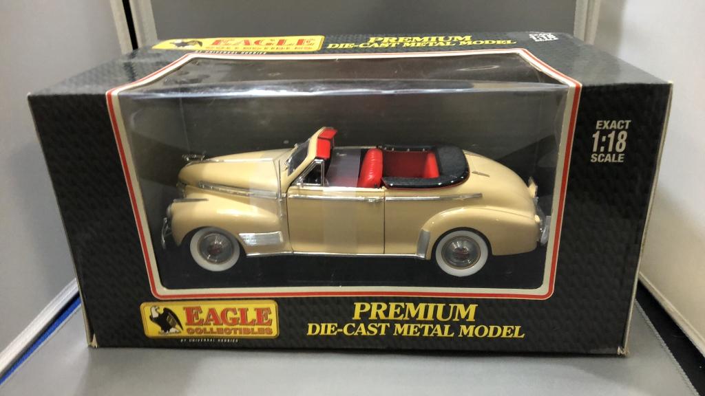 1941 Chevrolet Deluxe Convertible Die Cast Metal Model.