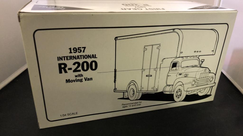 1957 International R-200 with Moving Van Die-Cast Replica.