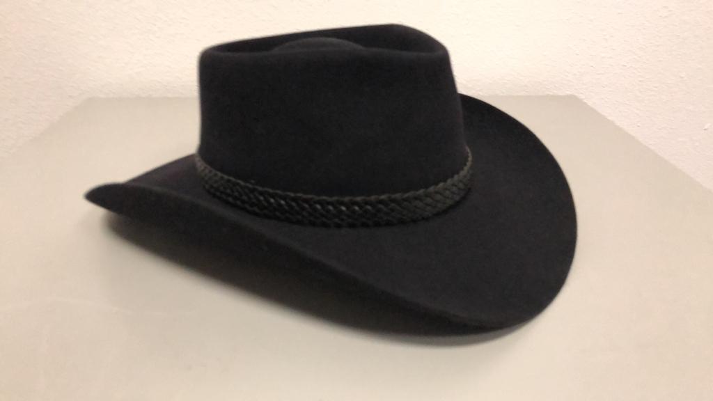 HAT 1611BL2 - SNOWY RIVER BLACK HAT