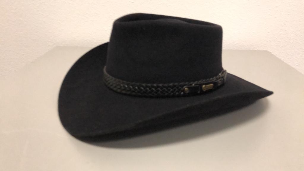 HAT 1611BL2 - SNOWY RIVER BLACK HAT