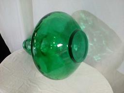 Large Green Balloon Glass Vase