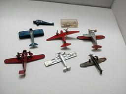 Set of Vintage Tootsie Toy Metal Airplanes