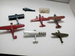 Set of Vintage Tootsie Toy Metal Airplanes