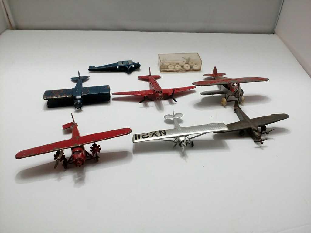 Set of Vintage Tootsie Toy Metal Airplanes
