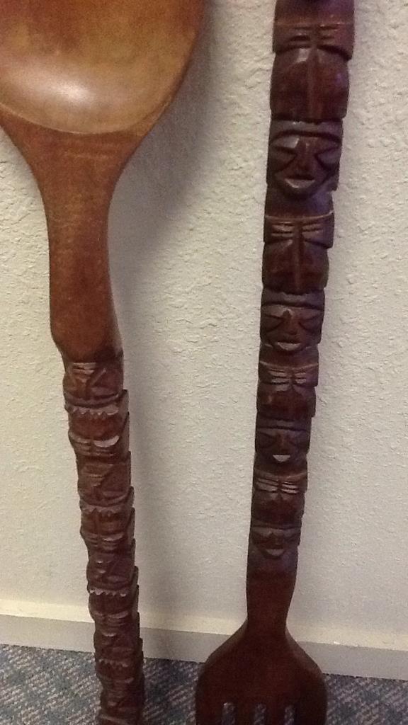 Set of Wood Spoon and Fork