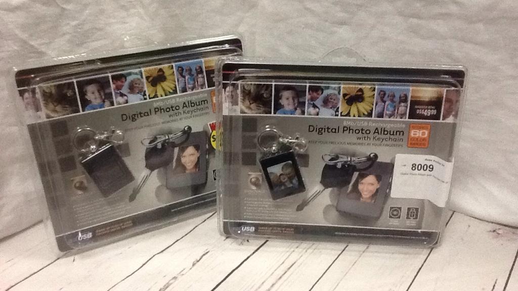 Digital Photo Album with Keychain Set of Two (2)