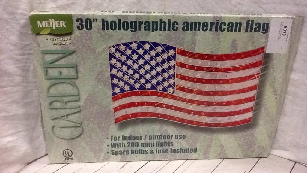 30" Holographic American Flag