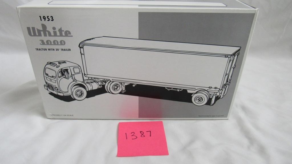 1953 White 3000 Tractor with 30' Trailer Die-Cast