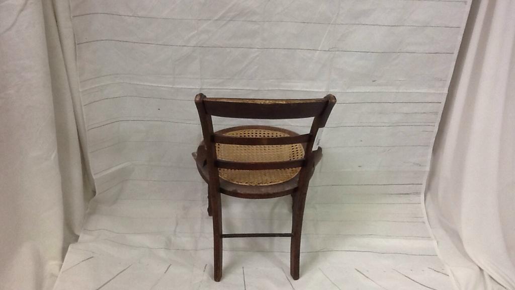 Cane Bottom Single Wood Chair