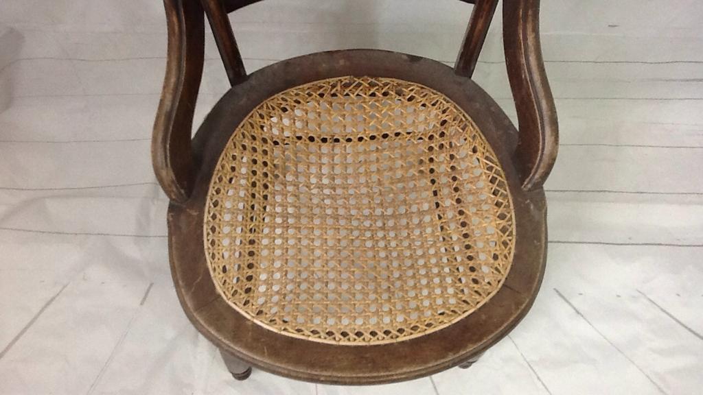 Cane Bottom Single Wood Chair