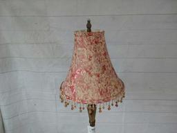 Table Lamp w/Red Roses Shade