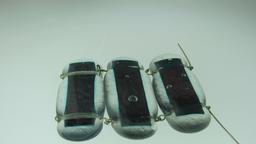 Set of 3 Glass Bracelet Segments.