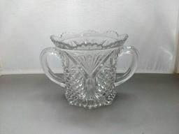 Cut Glass Double Handled vase/bowl