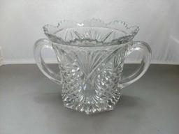 Cut Glass Double Handled vase/bowl
