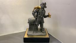 Michael Ricker Pewter Pirate with Parrot