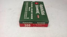 1 BOX OF VINTAGE REMINGTON 300 H&H MAG AMMO