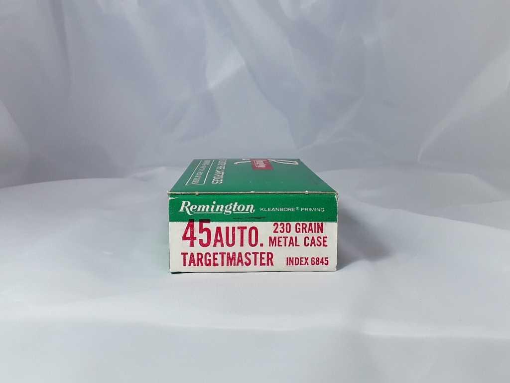 1 BOX OF VINTAGE REMINGTON 45 AUTO AMMO