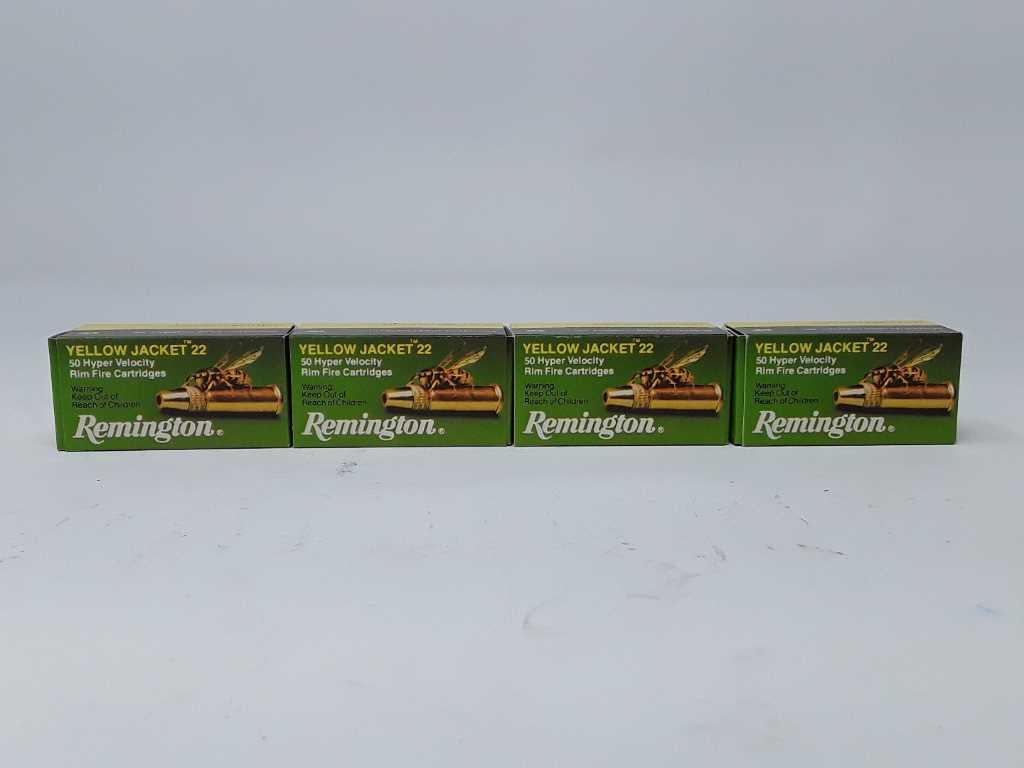 4 BOXES OF REMINGTON YELLOW JACKET 22 AMMO