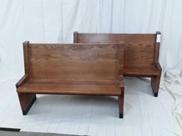 PAIR OF CHURCH PEWS