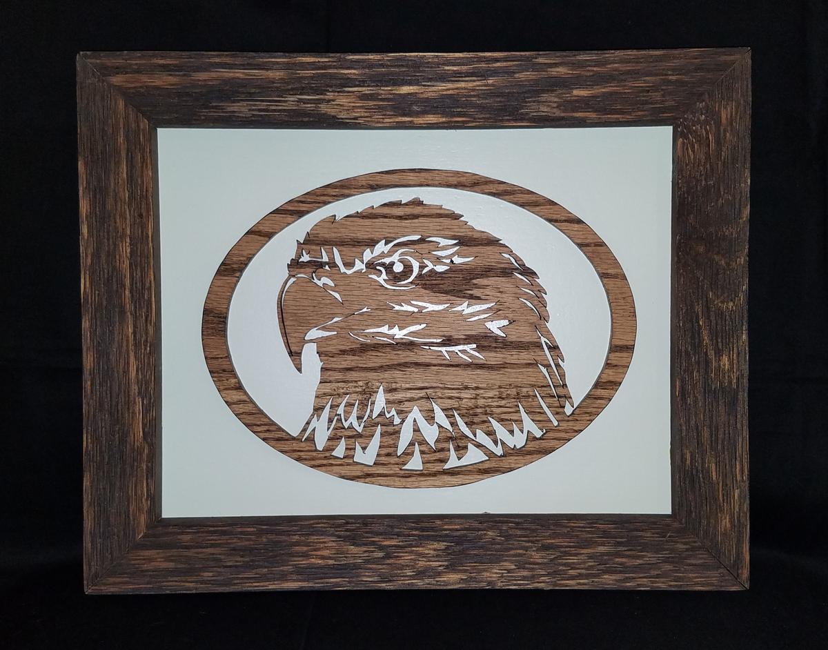 Framed Wooden Eagle