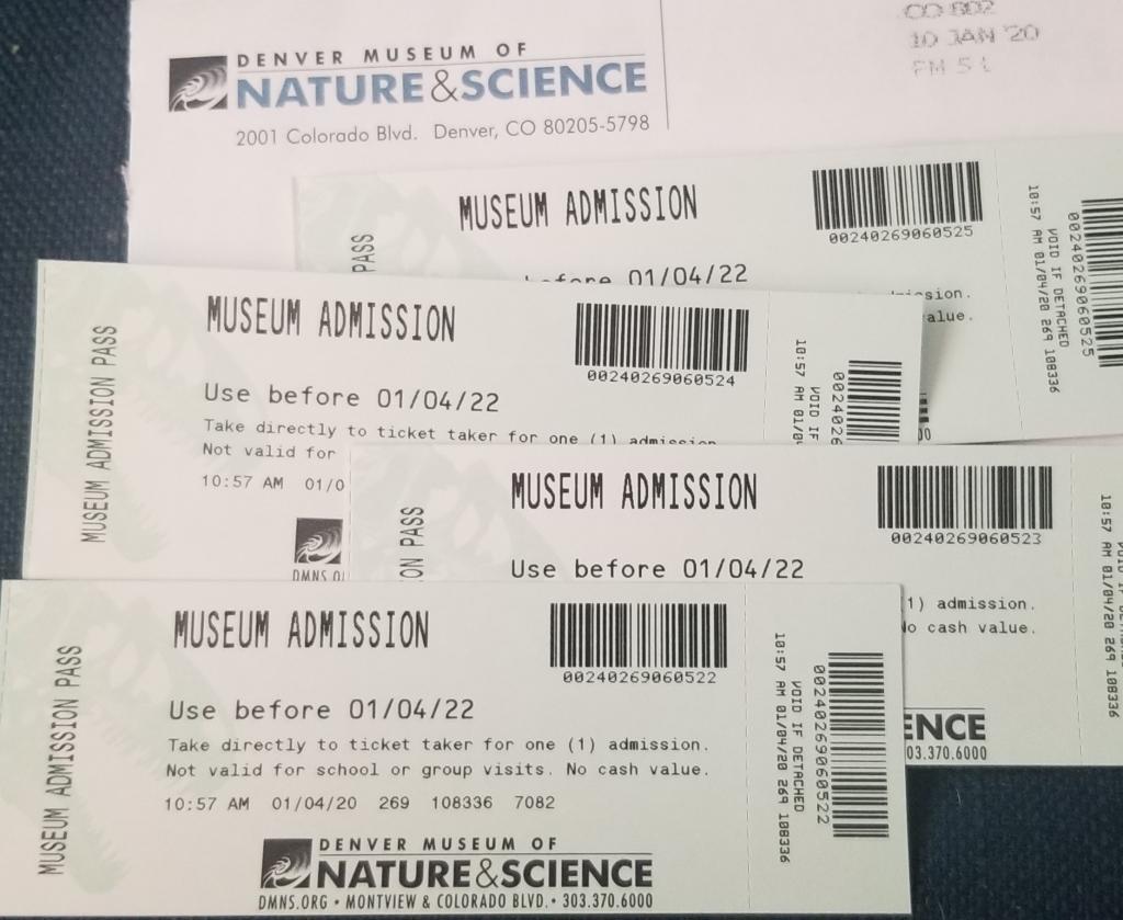 Tickets to the Denver Museum of Nature & Science