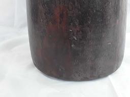 LARGE WOODEN JUG FROM INDIA  17.5" H