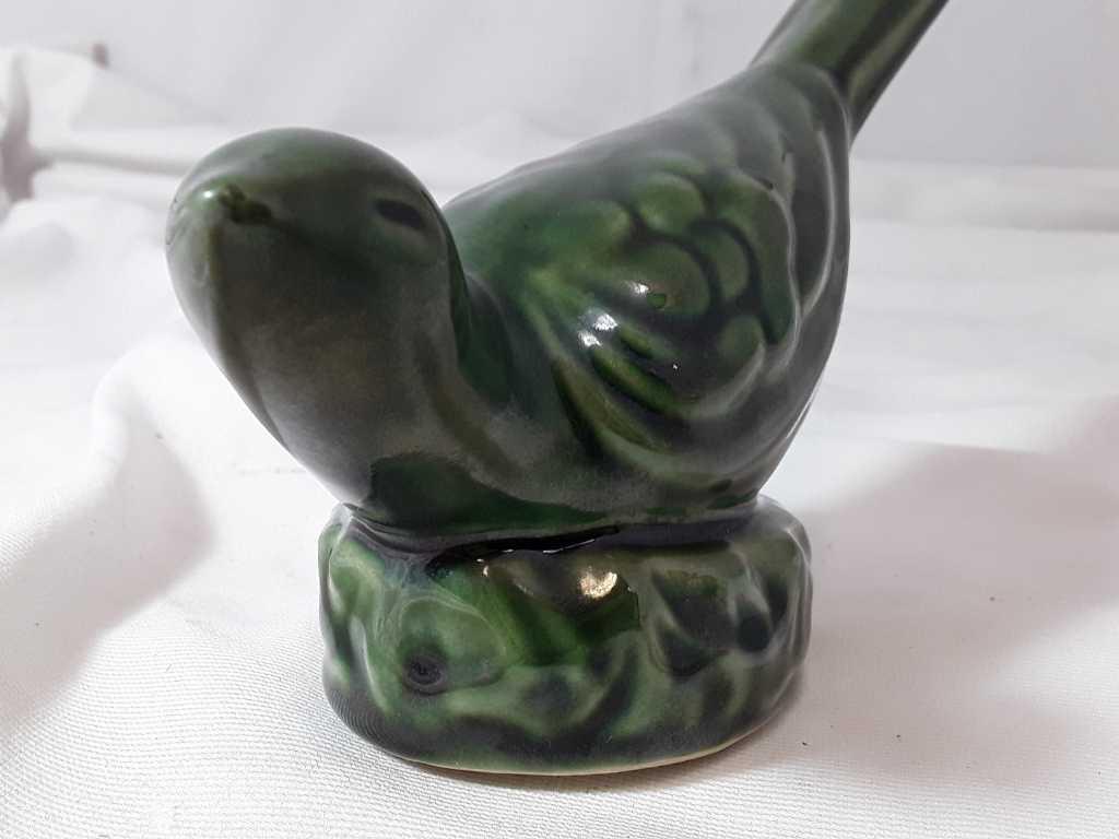 VAN BRIGGLE POTTERY BIRD CELADON GREEN GLAZE