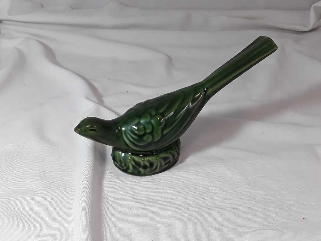 VAN BRIGGLE POTTERY BIRD CELADON GREEN GLAZE