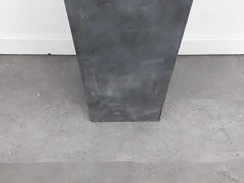 GREY METAL POT STAND 16" SQUARE X 42" H