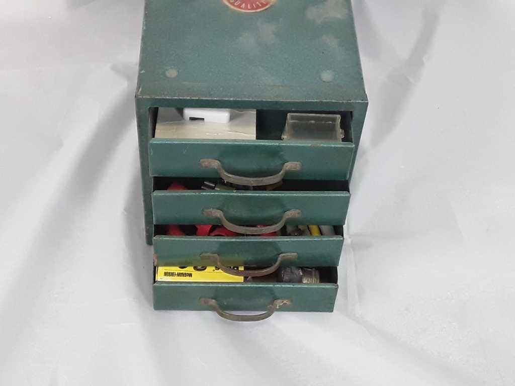 METAL WARDS STORAGE BOX 4 DRAWERS MISC ELECTRICAL