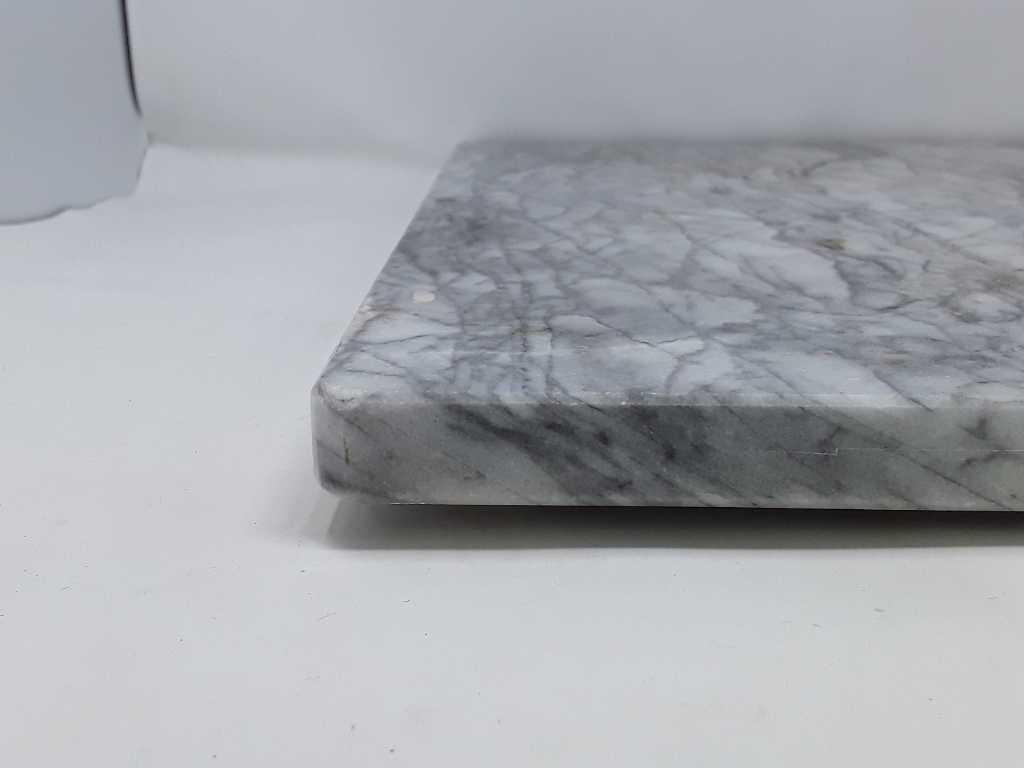 LARGE HEAVY PIECE OF MARBLE CUTTING BOARD W/FEET