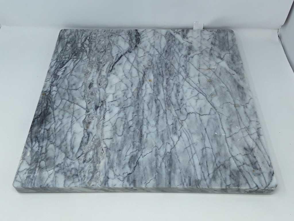 LARGE HEAVY PIECE OF MARBLE CUTTING BOARD W/FEET