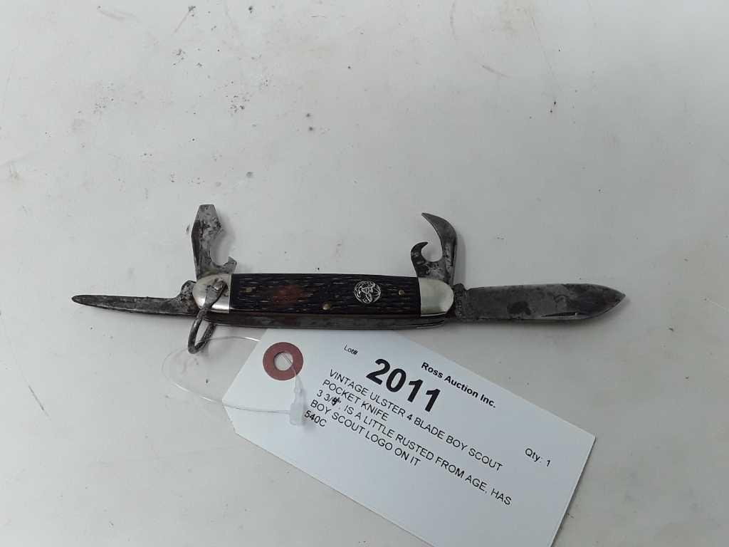 VINTAGE ULSTER 4 BLADE BOY SCOUT POCKET KNIFE