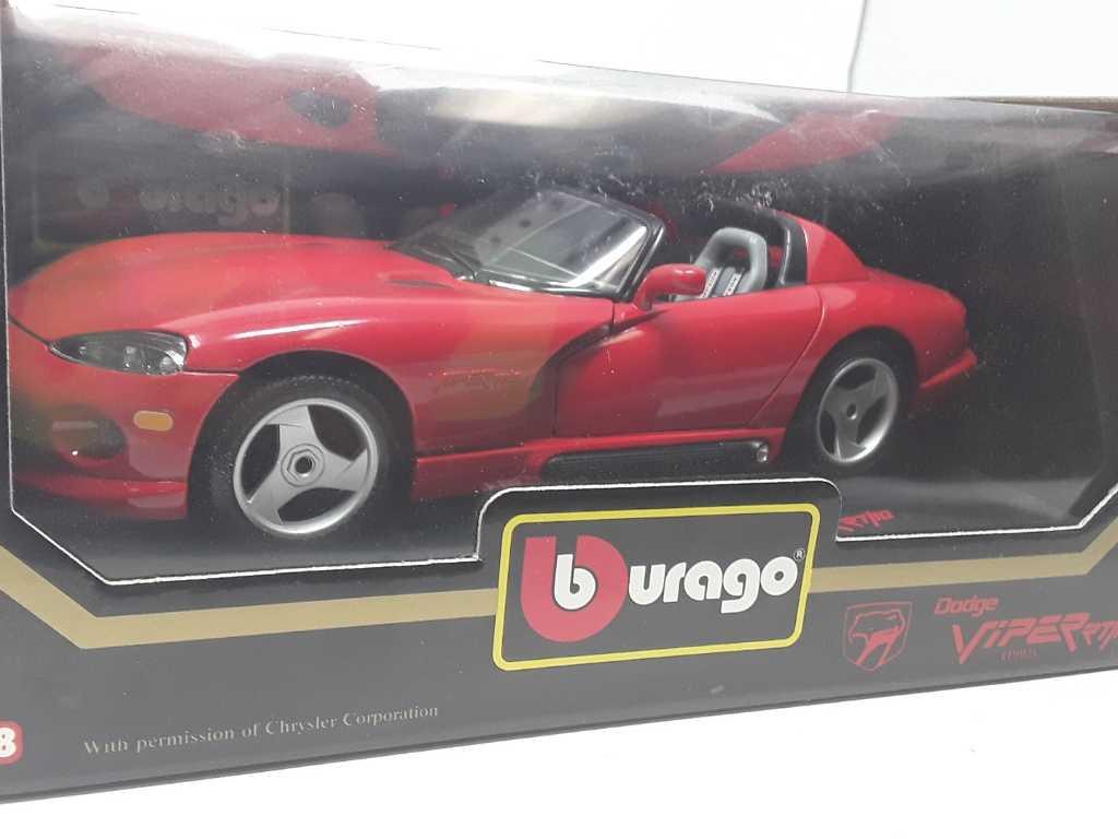 BURAGO DIECAST 1992 DODGE VIPER RT/10 RED IN BOX