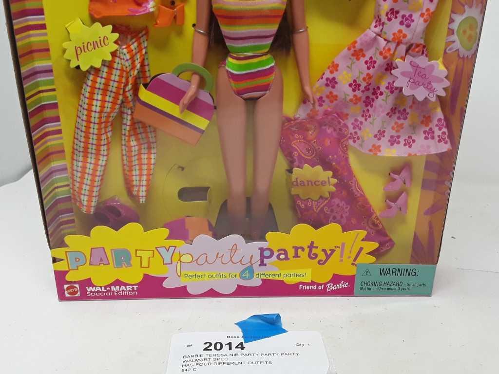 BARBIE TERESA NIB PARTY PARTY PARTY WALMART SPEC