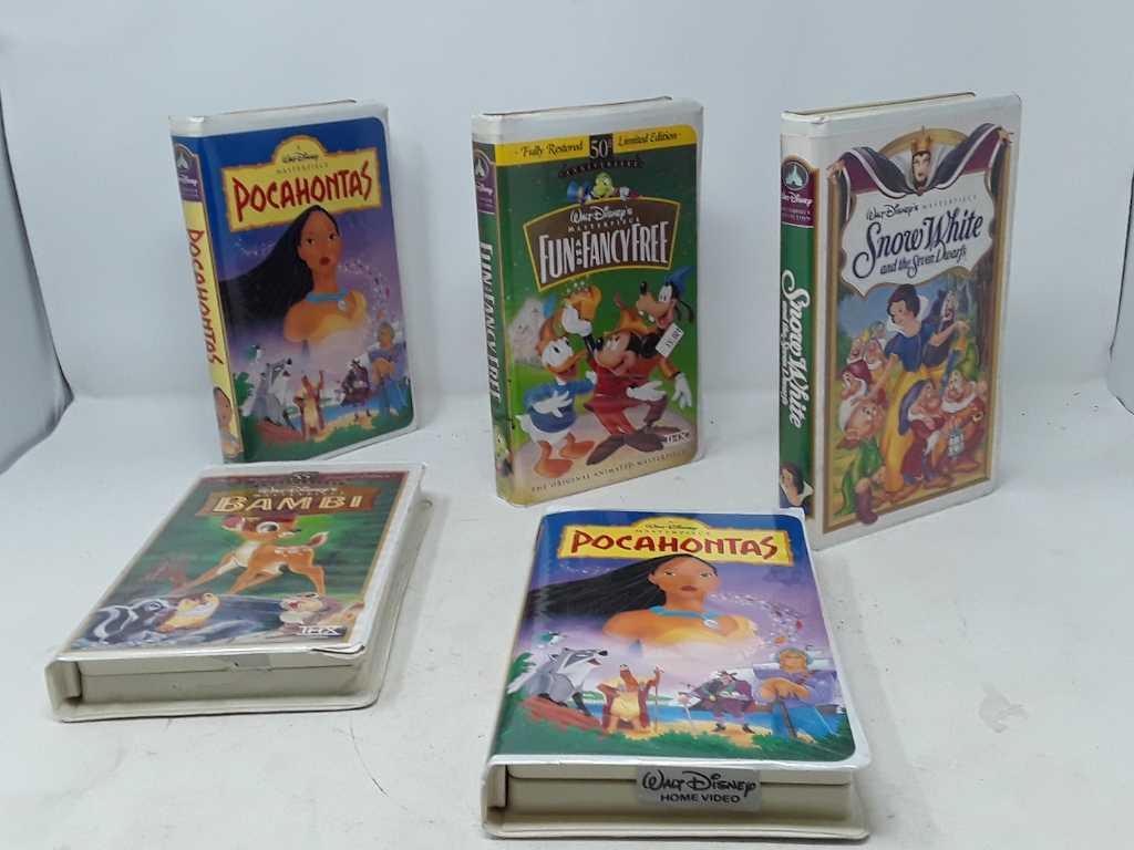 5 WALT DISNEY MASTERPIECE COLLECTION VHS