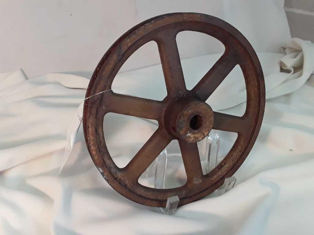 VINTAGE INDUSTRIAL  PULLEY 8..5" DIAM