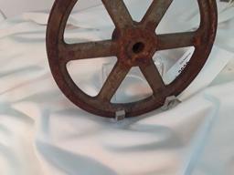 VINTAGE INDUSTRIAL  PULLEY 8..5" DIAM