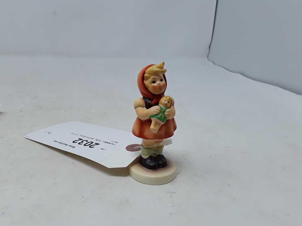 HUMMEL GIRL WITH DOLL 3.5" H