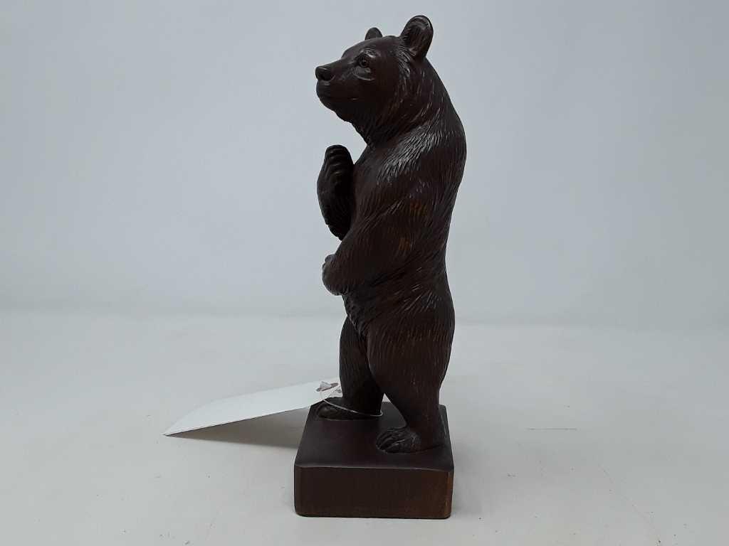 LIGHT WEIGHT DARK BEAR FIGURE 10.25"H'