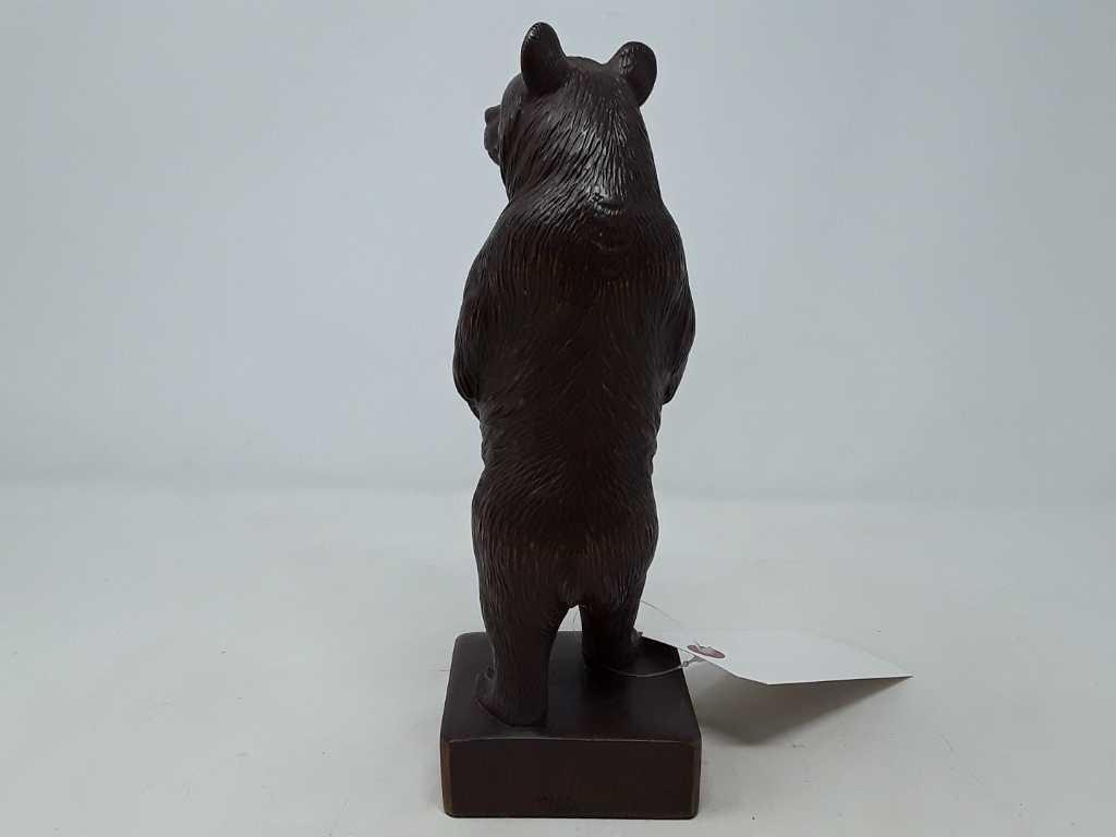 LIGHT WEIGHT DARK BEAR FIGURE 10.25"H'